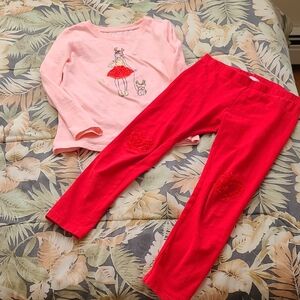 Epic Threads Light Pink Girls' Top with Reindeer Design